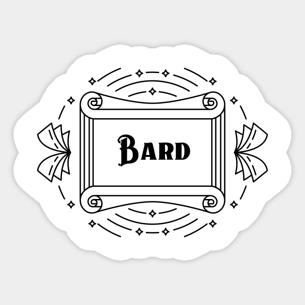 DnD Bard - Light Sticker by banditotees